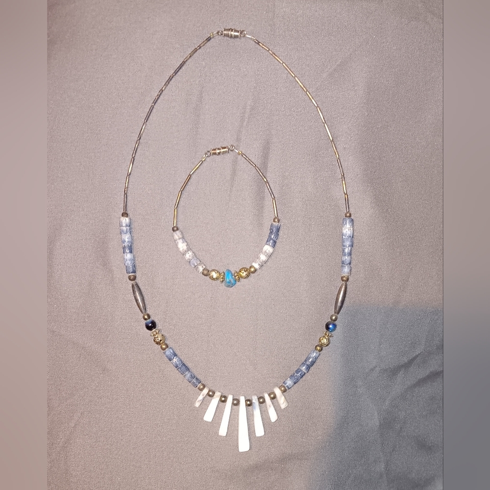 Vintage handmade necklace and bracelet